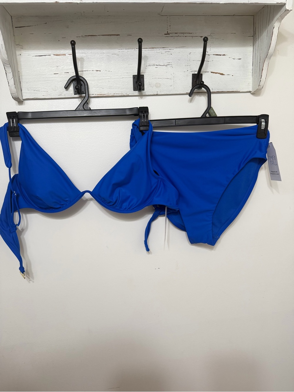 Time and Tru Bold Blue bikini, XL